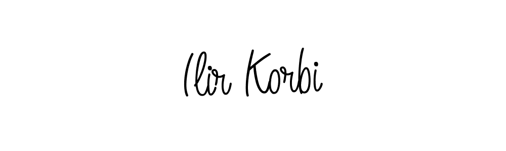 Ilir Korbi stylish signature style. Best Handwritten Sign (Angelique-Rose-font-FFP) for my name. Handwritten Signature Collection Ideas for my name Ilir Korbi. Ilir Korbi signature style 5 images and pictures png