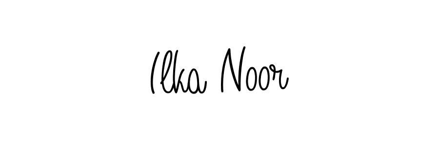 Use a signature maker to create a handwritten signature online. With this signature software, you can design (Angelique-Rose-font-FFP) your own signature for name Ilka Noor. Ilka Noor signature style 5 images and pictures png