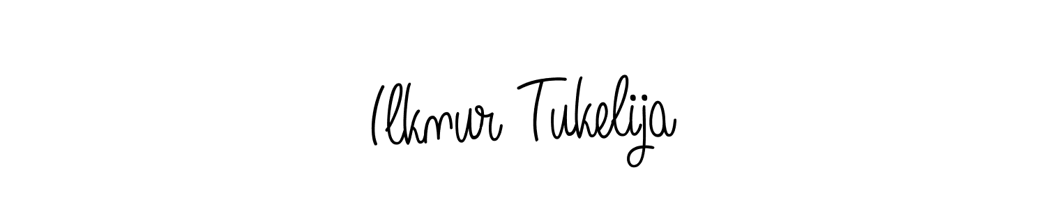 Design your own signature with our free online signature maker. With this signature software, you can create a handwritten (Angelique-Rose-font-FFP) signature for name Ilknur Tukelija. Ilknur Tukelija signature style 5 images and pictures png