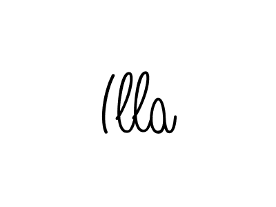 Illa stylish signature style. Best Handwritten Sign (Angelique-Rose-font-FFP) for my name. Handwritten Signature Collection Ideas for my name Illa. Illa signature style 5 images and pictures png