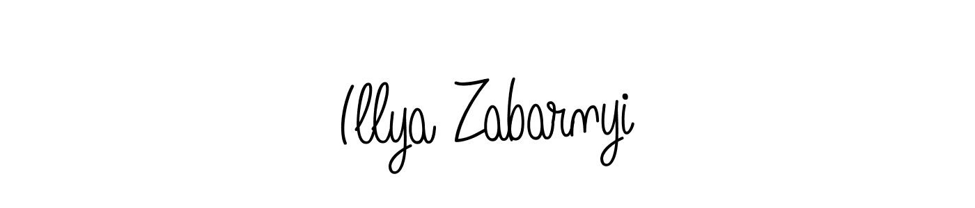 How to make Illya Zabarnyi name signature. Use Angelique-Rose-font-FFP style for creating short signs online. This is the latest handwritten sign. Illya Zabarnyi signature style 5 images and pictures png
