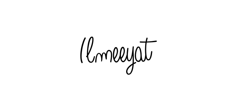 How to make Ilmeeyat name signature. Use Angelique-Rose-font-FFP style for creating short signs online. This is the latest handwritten sign. Ilmeeyat signature style 5 images and pictures png