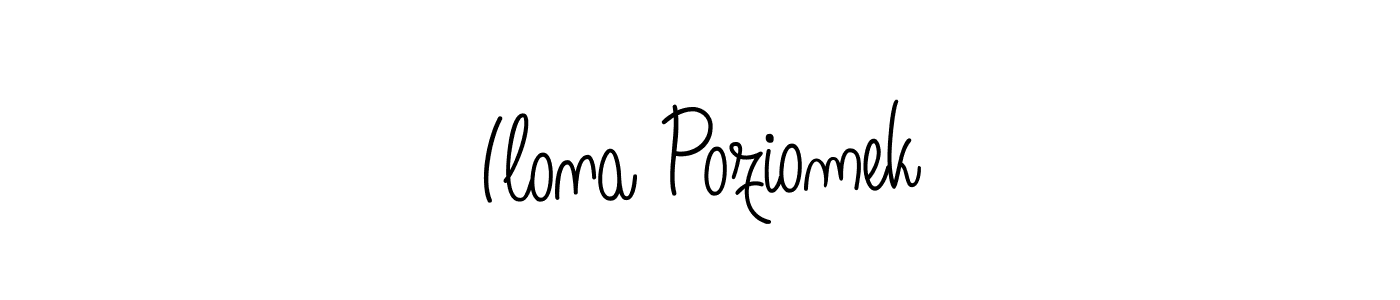 Angelique-Rose-font-FFP is a professional signature style that is perfect for those who want to add a touch of class to their signature. It is also a great choice for those who want to make their signature more unique. Get Ilona Poziomek name to fancy signature for free. Ilona Poziomek signature style 5 images and pictures png