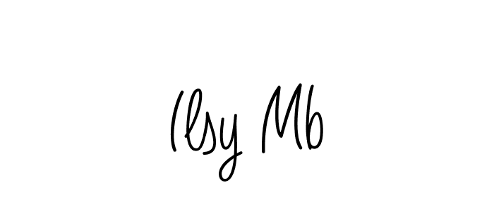 The best way (Angelique-Rose-font-FFP) to make a short signature is to pick only two or three words in your name. The name Ilsy Mb include a total of six letters. For converting this name. Ilsy Mb signature style 5 images and pictures png