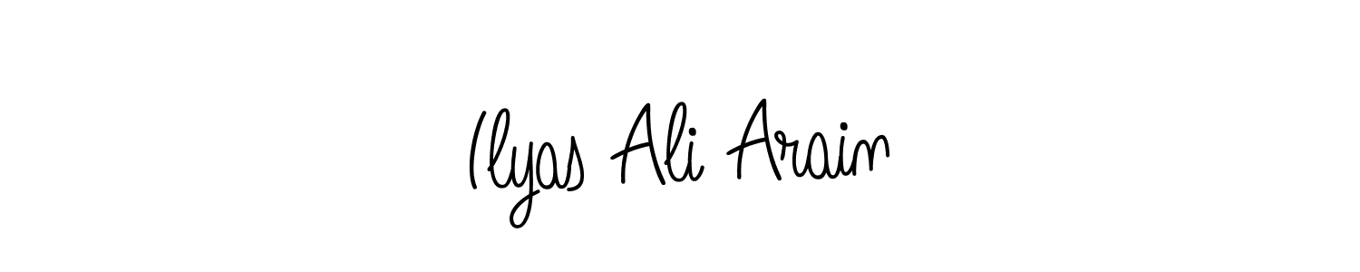 Ilyas Ali Arain stylish signature style. Best Handwritten Sign (Angelique-Rose-font-FFP) for my name. Handwritten Signature Collection Ideas for my name Ilyas Ali Arain. Ilyas Ali Arain signature style 5 images and pictures png