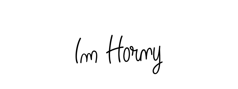 How to Draw Im Horny signature style? Angelique-Rose-font-FFP is a latest design signature styles for name Im Horny. Im Horny signature style 5 images and pictures png