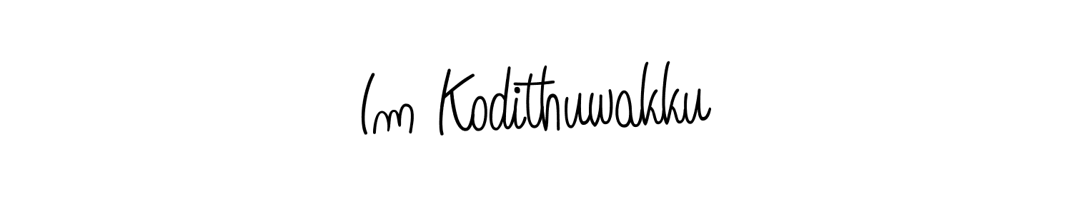 if you are searching for the best signature style for your name Im Kodithuwakku. so please give up your signature search. here we have designed multiple signature styles  using Angelique-Rose-font-FFP. Im Kodithuwakku signature style 5 images and pictures png