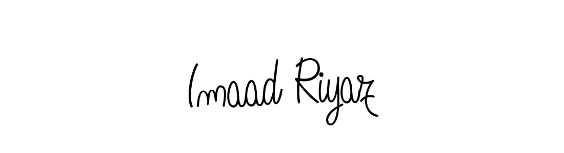 How to make Imaad Riyaz signature? Angelique-Rose-font-FFP is a professional autograph style. Create handwritten signature for Imaad Riyaz name. Imaad Riyaz signature style 5 images and pictures png