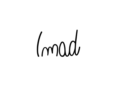 Create a beautiful signature design for name Imad. With this signature (Angelique-Rose-font-FFP) fonts, you can make a handwritten signature for free. Imad signature style 5 images and pictures png