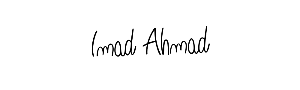 Design your own signature with our free online signature maker. With this signature software, you can create a handwritten (Angelique-Rose-font-FFP) signature for name Imad Ahmad. Imad Ahmad signature style 5 images and pictures png