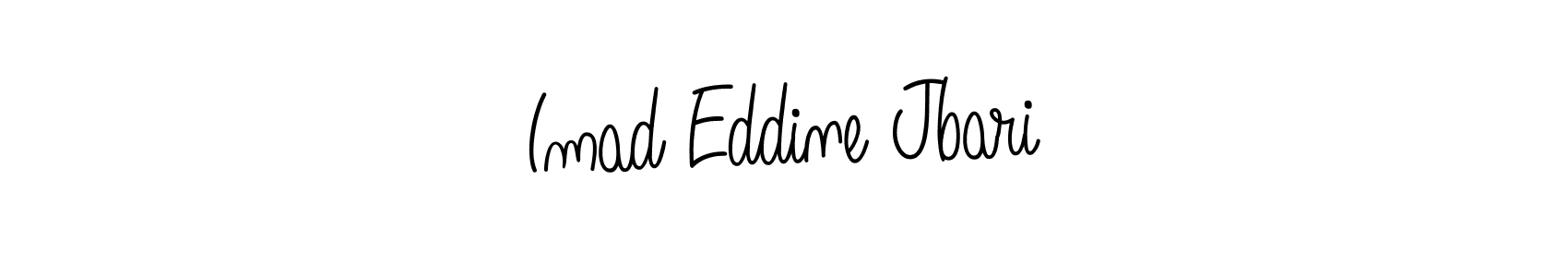 if you are searching for the best signature style for your name Imad Eddine Jbari. so please give up your signature search. here we have designed multiple signature styles  using Angelique-Rose-font-FFP. Imad Eddine Jbari signature style 5 images and pictures png