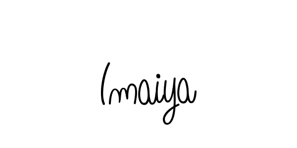 Make a beautiful signature design for name Imaiya. With this signature (Angelique-Rose-font-FFP) style, you can create a handwritten signature for free. Imaiya signature style 5 images and pictures png