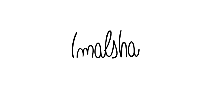 Design your own signature with our free online signature maker. With this signature software, you can create a handwritten (Angelique-Rose-font-FFP) signature for name Imalsha. Imalsha signature style 5 images and pictures png