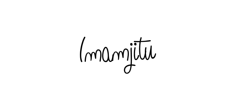Make a beautiful signature design for name Imamjitu. With this signature (Angelique-Rose-font-FFP) style, you can create a handwritten signature for free. Imamjitu signature style 5 images and pictures png