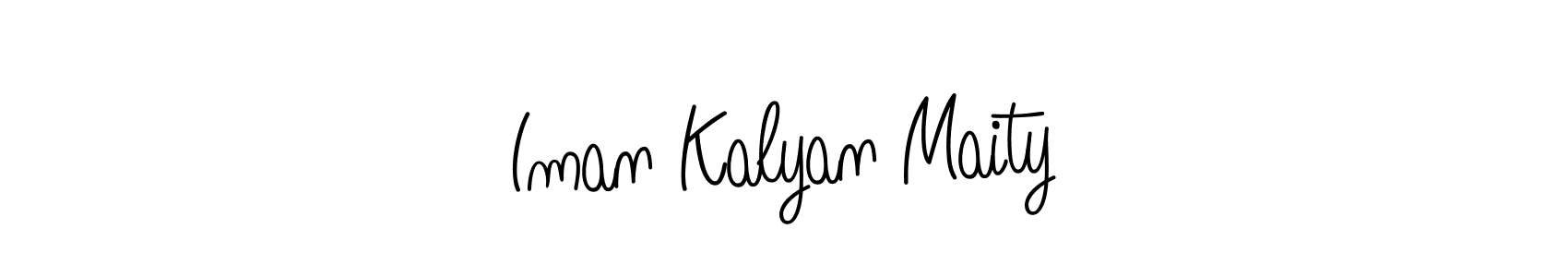 Use a signature maker to create a handwritten signature online. With this signature software, you can design (Angelique-Rose-font-FFP) your own signature for name Iman Kalyan Maity. Iman Kalyan Maity signature style 5 images and pictures png