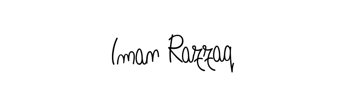 How to make Iman Razzaq name signature. Use Angelique-Rose-font-FFP style for creating short signs online. This is the latest handwritten sign. Iman Razzaq signature style 5 images and pictures png
