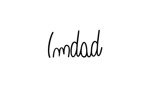 Make a beautiful signature design for name Imdad. With this signature (Angelique-Rose-font-FFP) style, you can create a handwritten signature for free. Imdad signature style 5 images and pictures png