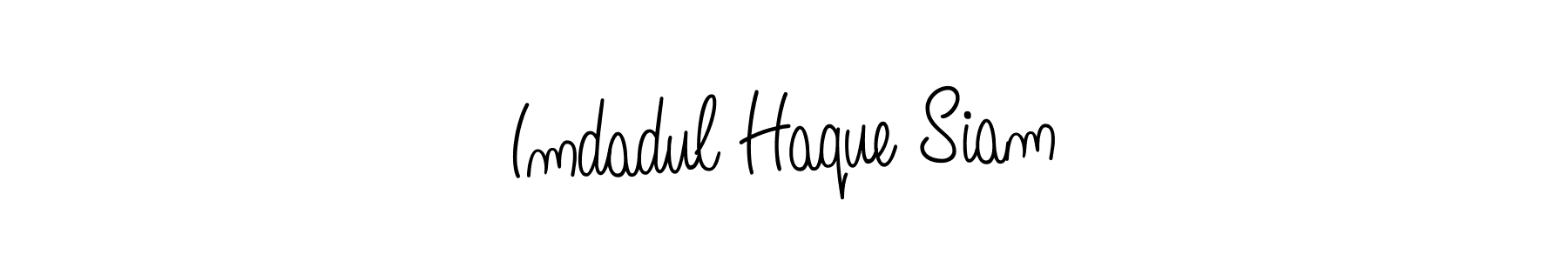 Design your own signature with our free online signature maker. With this signature software, you can create a handwritten (Angelique-Rose-font-FFP) signature for name Imdadul Haque Siam. Imdadul Haque Siam signature style 5 images and pictures png