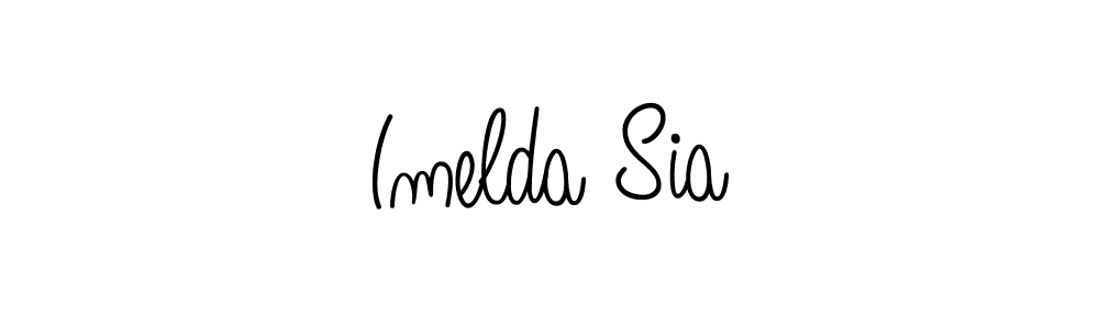 Imelda Sia stylish signature style. Best Handwritten Sign (Angelique-Rose-font-FFP) for my name. Handwritten Signature Collection Ideas for my name Imelda Sia. Imelda Sia signature style 5 images and pictures png