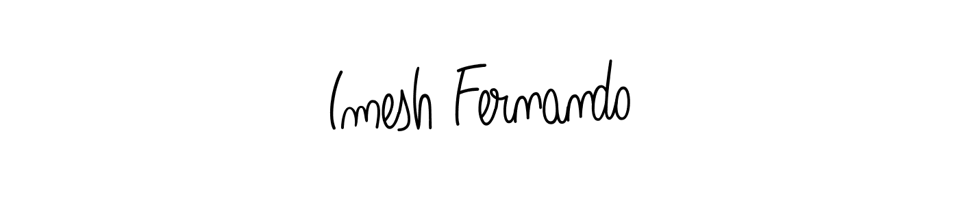 The best way (Angelique-Rose-font-FFP) to make a short signature is to pick only two or three words in your name. The name Imesh Fernando include a total of six letters. For converting this name. Imesh Fernando signature style 5 images and pictures png