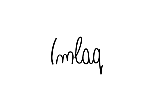 You should practise on your own different ways (Angelique-Rose-font-FFP) to write your name (Imlaq) in signature. don't let someone else do it for you. Imlaq signature style 5 images and pictures png