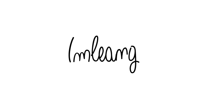 Design your own signature with our free online signature maker. With this signature software, you can create a handwritten (Angelique-Rose-font-FFP) signature for name Imleang. Imleang signature style 5 images and pictures png