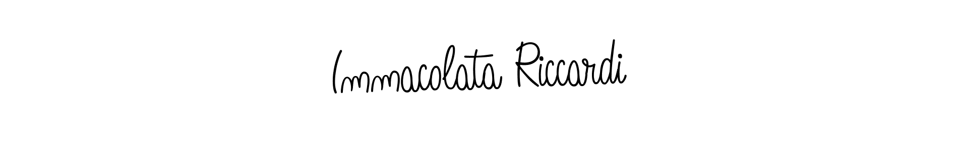 How to make Immacolata Riccardi name signature. Use Angelique-Rose-font-FFP style for creating short signs online. This is the latest handwritten sign. Immacolata Riccardi signature style 5 images and pictures png