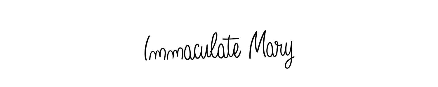 Angelique-Rose-font-FFP is a professional signature style that is perfect for those who want to add a touch of class to their signature. It is also a great choice for those who want to make their signature more unique. Get Immaculate Mary name to fancy signature for free. Immaculate Mary signature style 5 images and pictures png