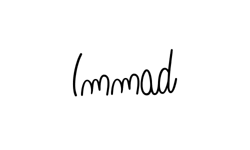 Create a beautiful signature design for name Immad. With this signature (Angelique-Rose-font-FFP) fonts, you can make a handwritten signature for free. Immad signature style 5 images and pictures png