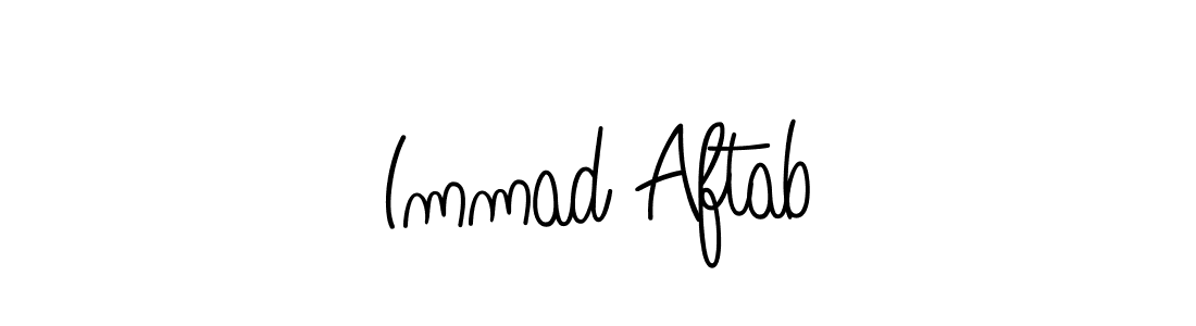 Make a beautiful signature design for name Immad Aftab. With this signature (Angelique-Rose-font-FFP) style, you can create a handwritten signature for free. Immad Aftab signature style 5 images and pictures png