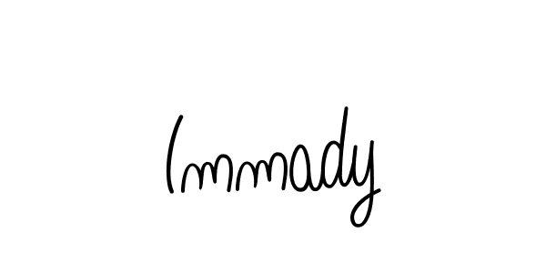 Create a beautiful signature design for name Immady. With this signature (Angelique-Rose-font-FFP) fonts, you can make a handwritten signature for free. Immady signature style 5 images and pictures png