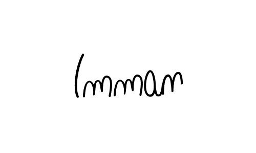 Imman stylish signature style. Best Handwritten Sign (Angelique-Rose-font-FFP) for my name. Handwritten Signature Collection Ideas for my name Imman. Imman signature style 5 images and pictures png