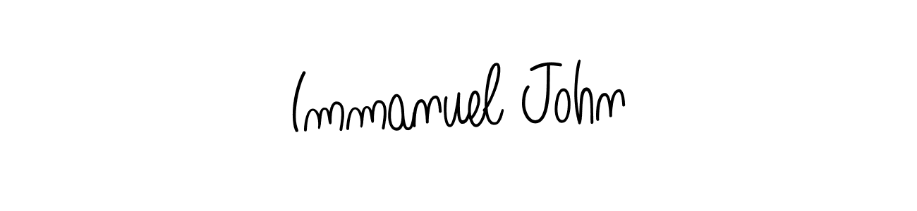 Angelique-Rose-font-FFP is a professional signature style that is perfect for those who want to add a touch of class to their signature. It is also a great choice for those who want to make their signature more unique. Get Immanuel John name to fancy signature for free. Immanuel John signature style 5 images and pictures png