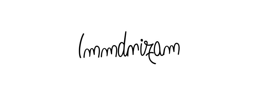 Use a signature maker to create a handwritten signature online. With this signature software, you can design (Angelique-Rose-font-FFP) your own signature for name Immdnizam. Immdnizam signature style 5 images and pictures png