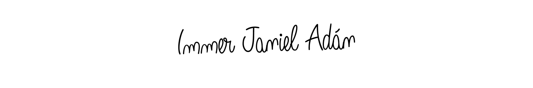 Create a beautiful signature design for name Immer Janiel Adán. With this signature (Angelique-Rose-font-FFP) fonts, you can make a handwritten signature for free. Immer Janiel Adán signature style 5 images and pictures png