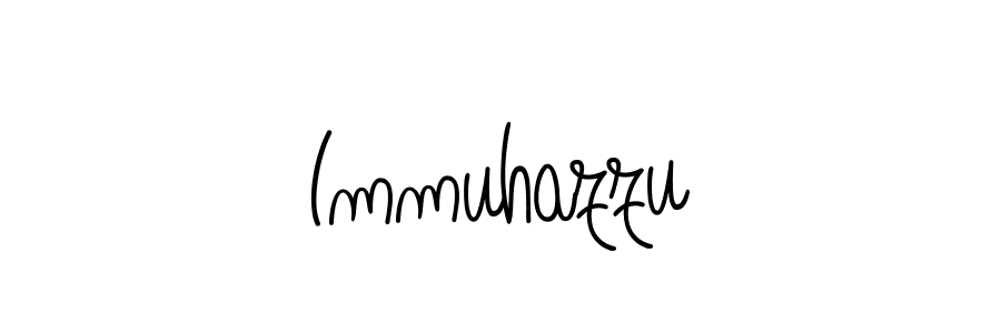 How to make Immuhazzu signature? Angelique-Rose-font-FFP is a professional autograph style. Create handwritten signature for Immuhazzu name. Immuhazzu signature style 5 images and pictures png