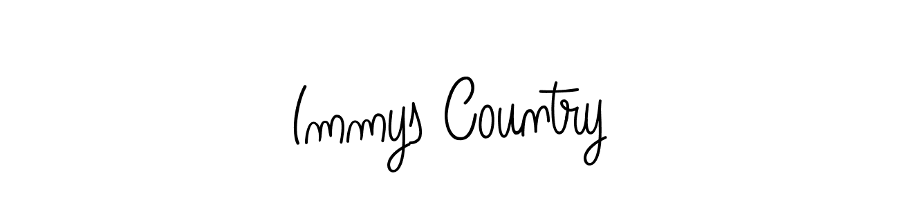 Make a beautiful signature design for name Immys Country. With this signature (Angelique-Rose-font-FFP) style, you can create a handwritten signature for free. Immys Country signature style 5 images and pictures png