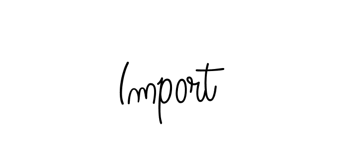 Import  stylish signature style. Best Handwritten Sign (Angelique-Rose-font-FFP) for my name. Handwritten Signature Collection Ideas for my name Import . Import  signature style 5 images and pictures png
