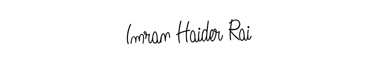 Use a signature maker to create a handwritten signature online. With this signature software, you can design (Angelique-Rose-font-FFP) your own signature for name Imran Haider Rai. Imran Haider Rai signature style 5 images and pictures png