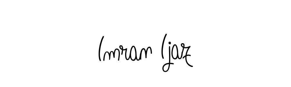 You should practise on your own different ways (Angelique-Rose-font-FFP) to write your name (Imran Ijaz) in signature. don't let someone else do it for you. Imran Ijaz signature style 5 images and pictures png