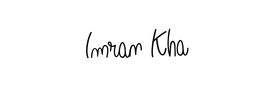 Design your own signature with our free online signature maker. With this signature software, you can create a handwritten (Angelique-Rose-font-FFP) signature for name Imran Kha. Imran Kha signature style 5 images and pictures png