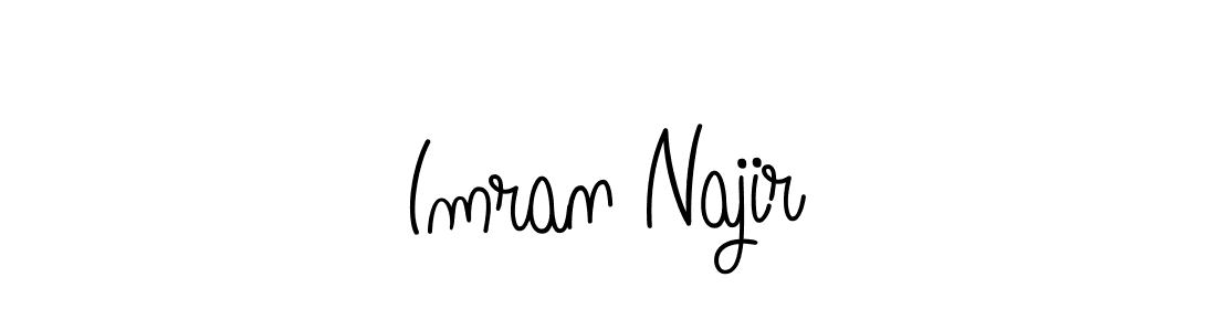 The best way (Angelique-Rose-font-FFP) to make a short signature is to pick only two or three words in your name. The name Imran Najir include a total of six letters. For converting this name. Imran Najir signature style 5 images and pictures png