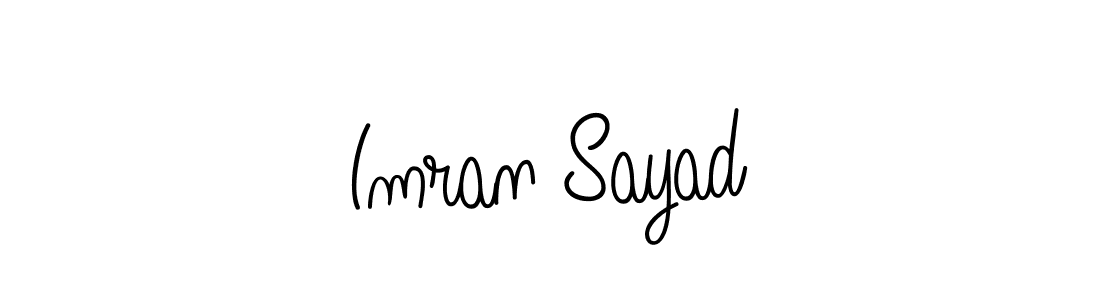 Imran Sayad stylish signature style. Best Handwritten Sign (Angelique-Rose-font-FFP) for my name. Handwritten Signature Collection Ideas for my name Imran Sayad. Imran Sayad signature style 5 images and pictures png