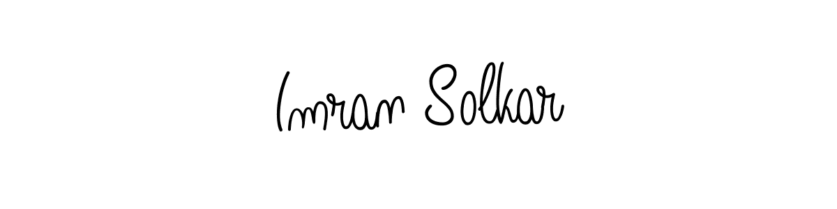 The best way (Angelique-Rose-font-FFP) to make a short signature is to pick only two or three words in your name. The name Imran Solkar include a total of six letters. For converting this name. Imran Solkar signature style 5 images and pictures png