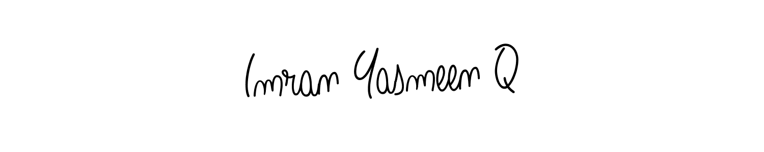 Make a beautiful signature design for name Imran Yasmeen Q. With this signature (Angelique-Rose-font-FFP) style, you can create a handwritten signature for free. Imran Yasmeen Q signature style 5 images and pictures png