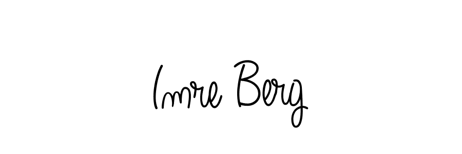 How to make Imre Berg name signature. Use Angelique-Rose-font-FFP style for creating short signs online. This is the latest handwritten sign. Imre Berg signature style 5 images and pictures png