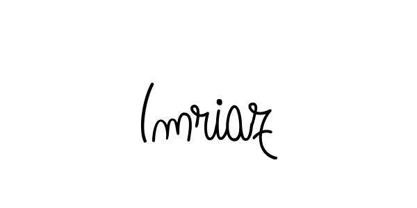 Create a beautiful signature design for name Imriaz. With this signature (Angelique-Rose-font-FFP) fonts, you can make a handwritten signature for free. Imriaz signature style 5 images and pictures png