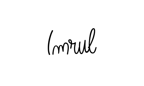 You should practise on your own different ways (Angelique-Rose-font-FFP) to write your name (Imrul) in signature. don't let someone else do it for you. Imrul signature style 5 images and pictures png