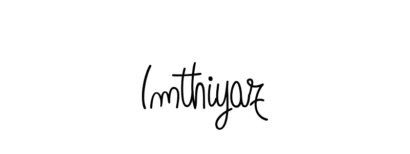 You should practise on your own different ways (Angelique-Rose-font-FFP) to write your name (Imthiyaz) in signature. don't let someone else do it for you. Imthiyaz signature style 5 images and pictures png