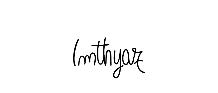 The best way (Angelique-Rose-font-FFP) to make a short signature is to pick only two or three words in your name. The name Imthyaz include a total of six letters. For converting this name. Imthyaz signature style 5 images and pictures png